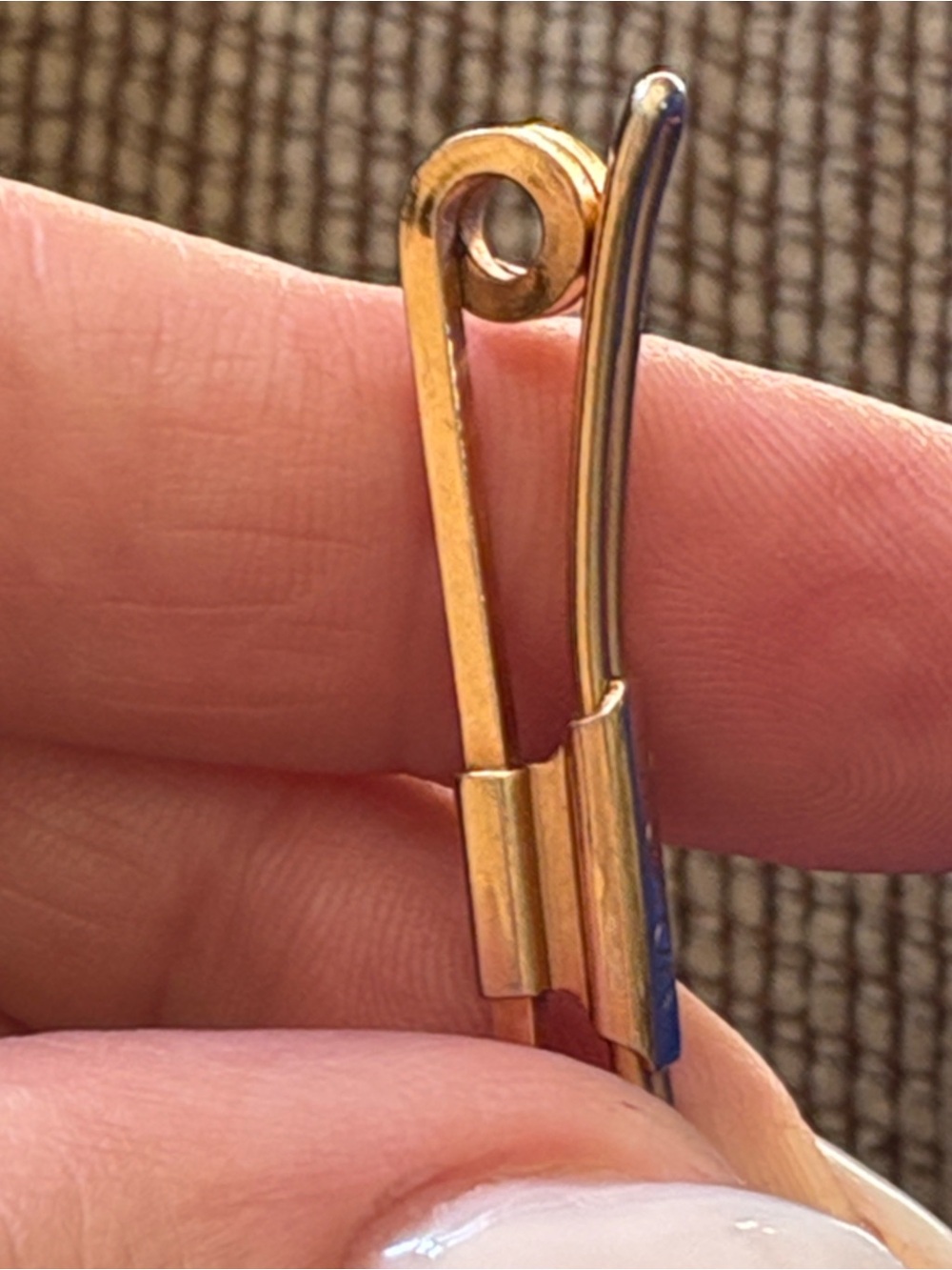 Vintage Gold Toned Hickok Toe Collar Bar Clip - Mens Accessory - Picture 5 of 7